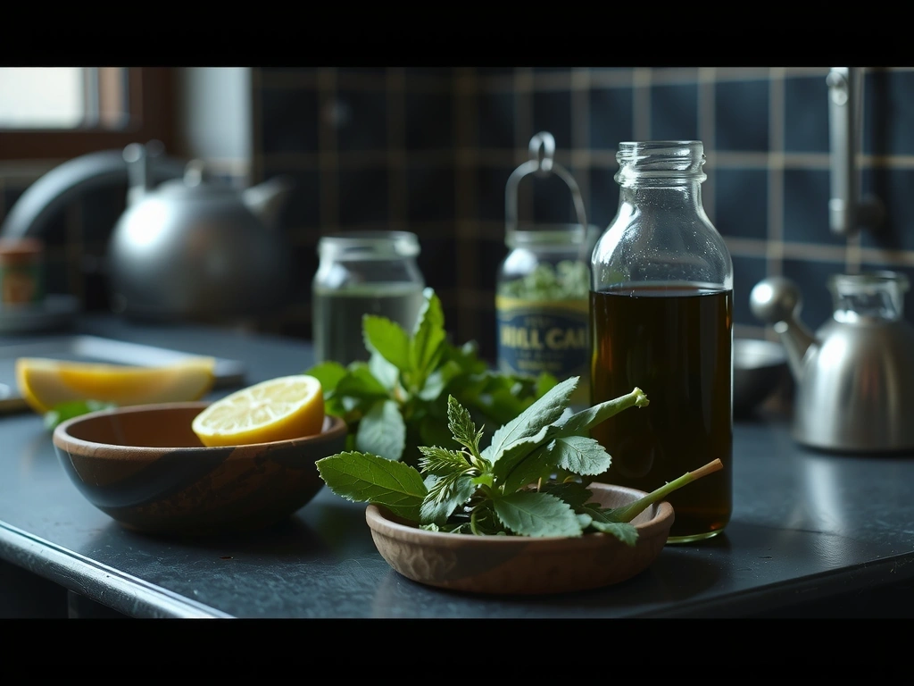 Mehlstaub auf Arbeitsfläche